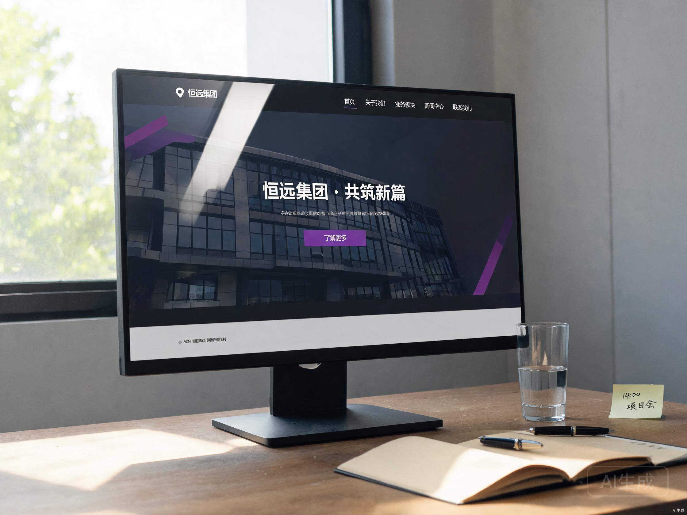 集团官网首页暗调视觉呈现