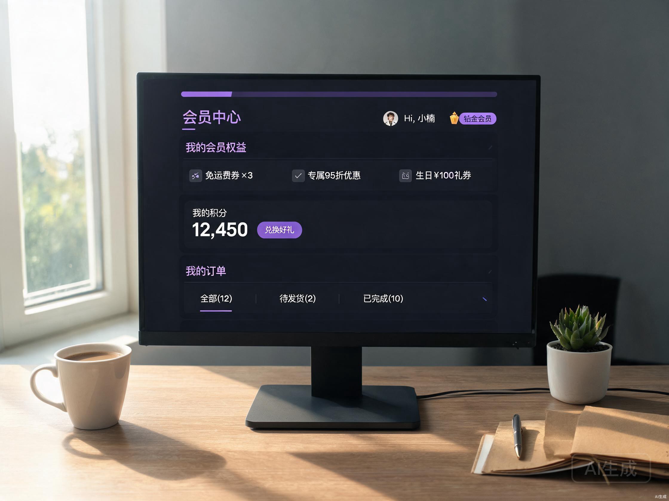 会员成长体系页面