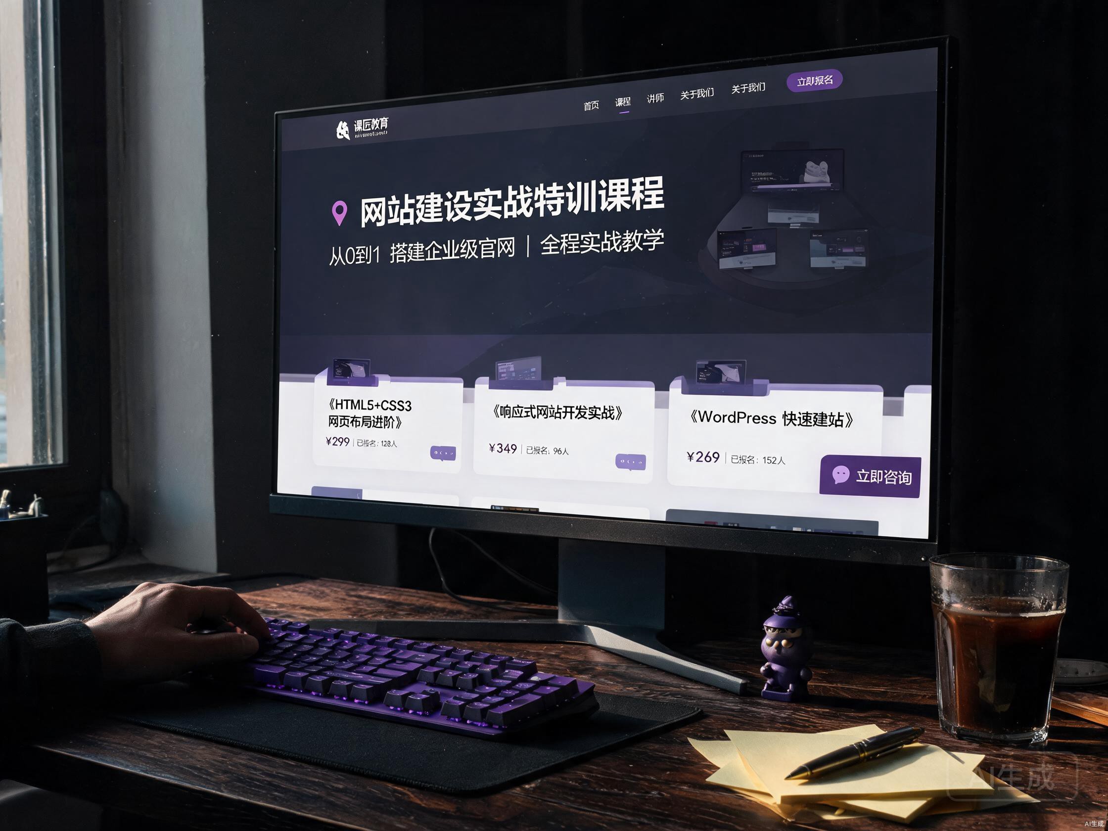 某职业培训官网定制项目主视觉