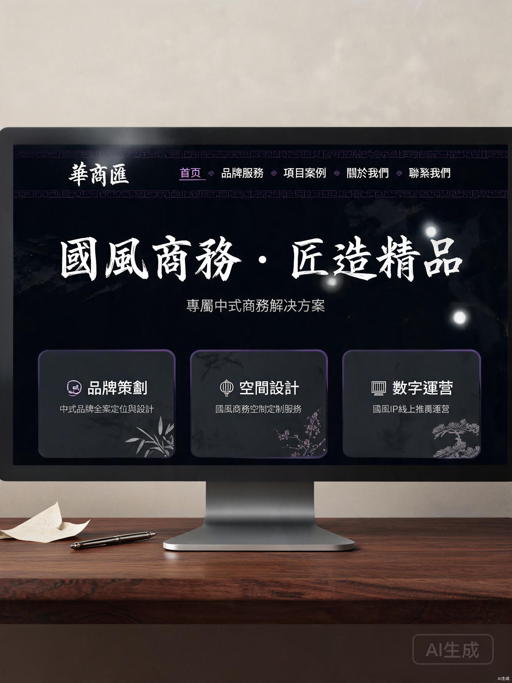 暗黑系国风商务沉稳风格示例